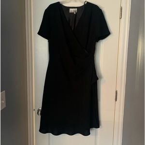 Sheri Martin Black Size 18 lined cocktail dress. Knee length 100% polyester